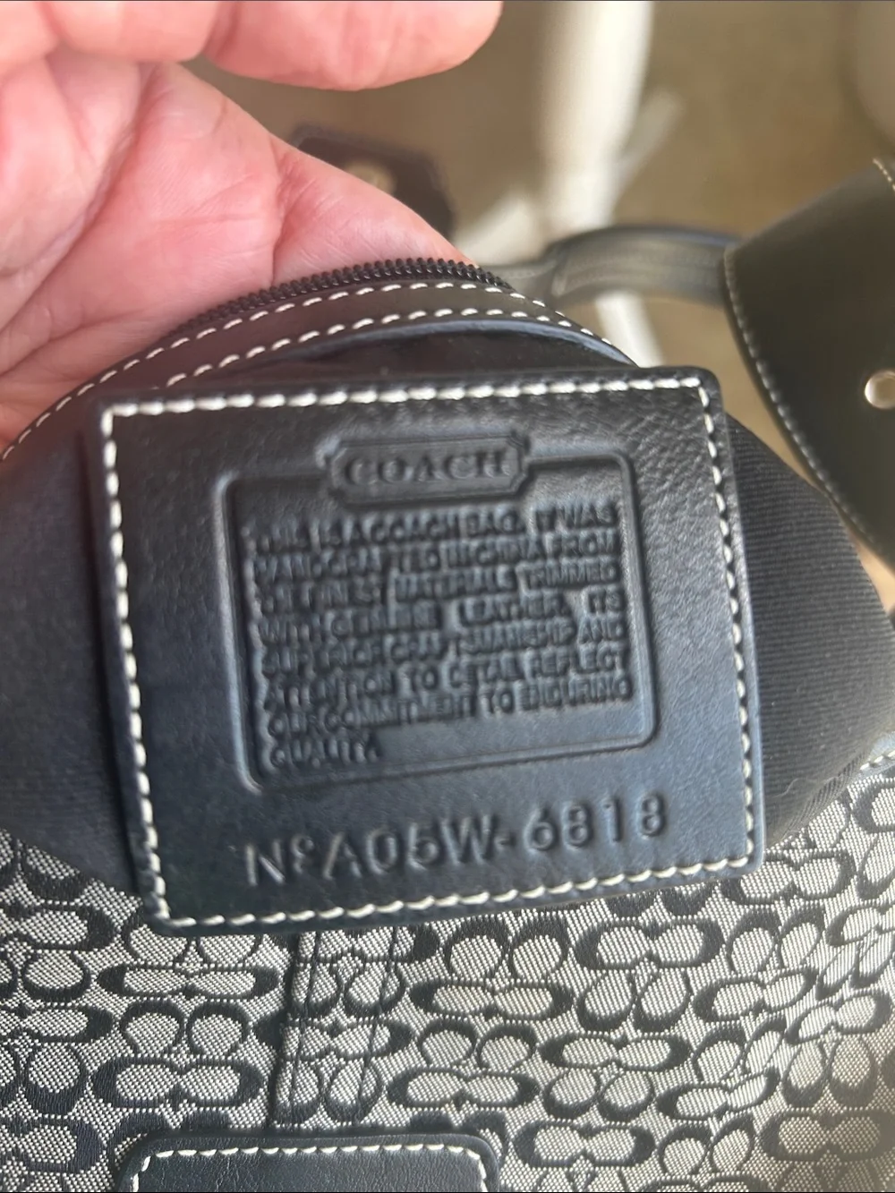Vintage coach soho Shoulder Bag 6818 black canvas - Picture 8 of 13